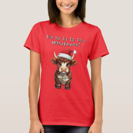 Grumpy Highland Cow Christmas T-Shirt