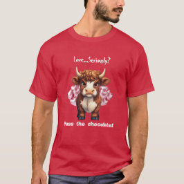 Grumpy Highland Cow Valentine's Day T-Shirt