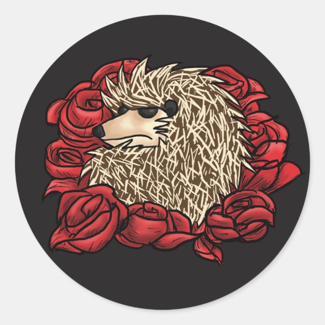 Grumpy Igel Sticker (Vorderseite)