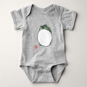 Grumpy Japanese Frog Toad 19. Jahrhundert Baby Strampler