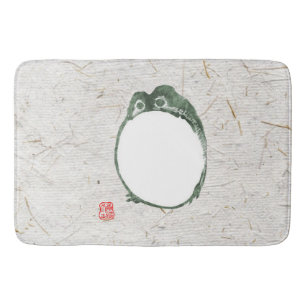 Grumpy Japanese Frog Toad 19. Jahrhundert Badematte