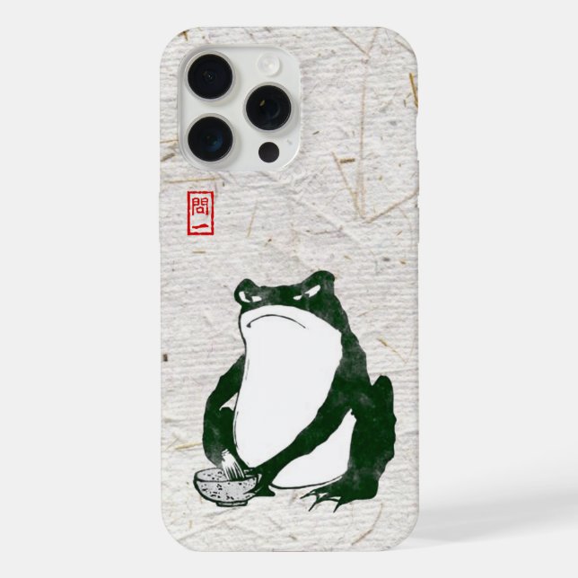 Grumpy Japanese Frog Toad 19. Jahrhundert iPhone Hülle (Rückseite)