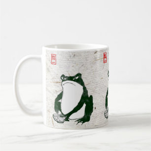 Grumpy Japanese Frog Toad 19. Jahrhundert Kaffeetasse