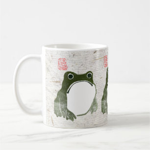 Grumpy Japanese Frog Toad 19. Jahrhundert Kaffeetasse