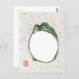 Grumpy Japanese Frog Toad 19. Jahrhundert Postkarte