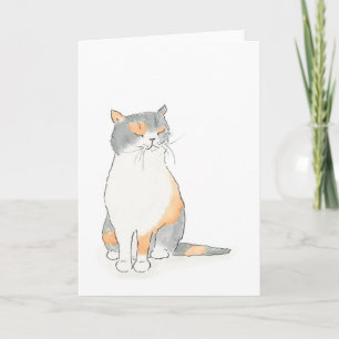 Grumpy Katie cat card Karte