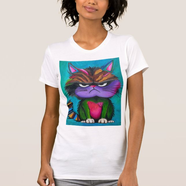 Grumpy Kitty Sweatshirt T-Shirt (Vorderseite)