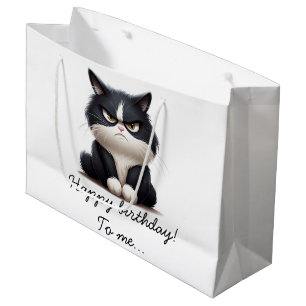 Grumpy-komische Katze Große Geschenktüte