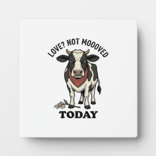Grumpy Kuh Valentinstag Moody Farm Humor T-Shirt Fotoplatte