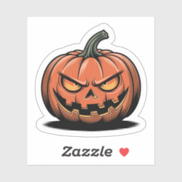 Grumpy Kürbis Aufkleber – Halloween Stimmung