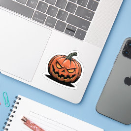 Grumpy Kürbis Aufkleber – Halloween Stimmung