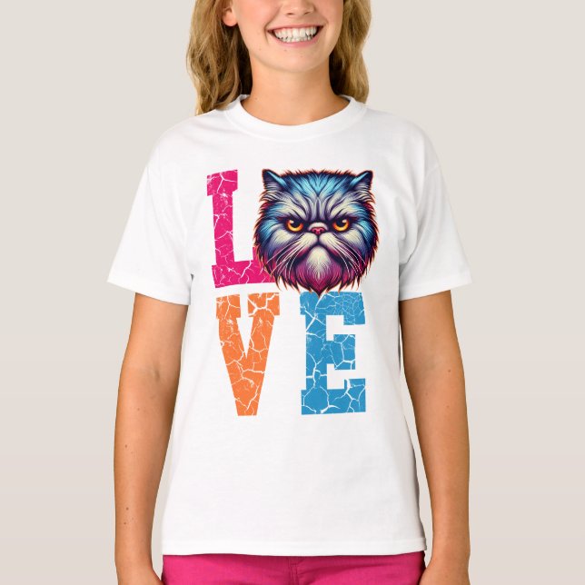 Grumpy Love Cat T-Shirt (Vorderseite)