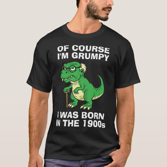 Grumpy millennial or boomer T-Rex T-Shirt (Vorderseite)