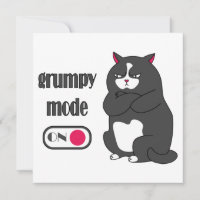 Grumpy-Modus auf lustig fetter Cat Card