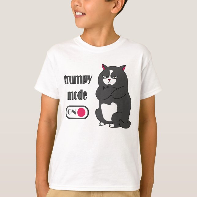 Grumpy-Modus auf lustigen, fetten T - Shirt (Vorderseite)