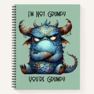 Grumpy Monster Spiral Foto Notebook Notizbuch