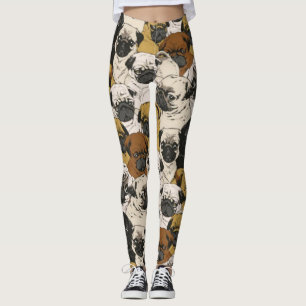 Grumpy Möpsen / Funny Niedlich Mops Hunde Welpen  Leggings