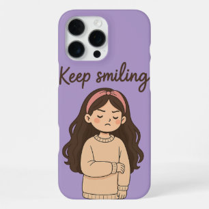 Grumpy Niedlich Girl Sticker - Long Hair & Oversif iPhone 16 Pro Max Hülle