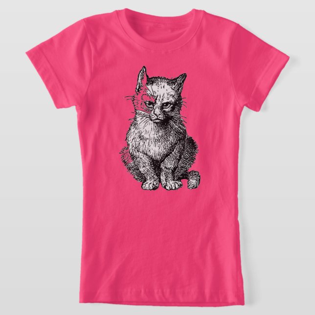 Grumpy Niedlich Katzenmädchen Shirt (Ablage )
