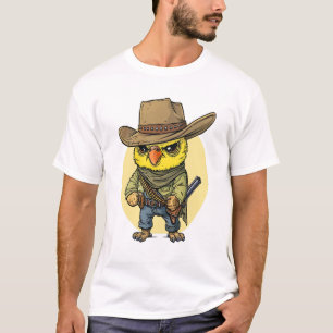 Grumpy Niedlich Parrotlet verkleidet als Cowboy, l T-Shirt