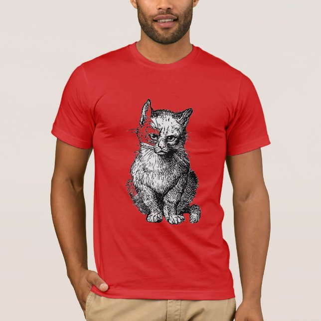 Grumpy Niedliche Katzenmänner T - Shirt (Vorderseite)