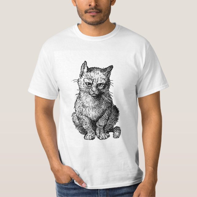 Grumpy Niedliche Katzenmänner T - Shirt (Vorderseite)