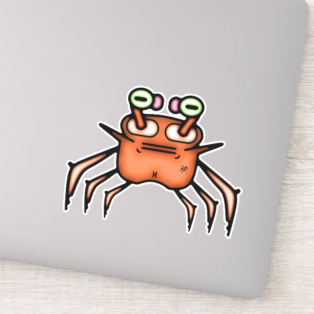 Grumpy odd crab v3-1 aufkleber (Detail)