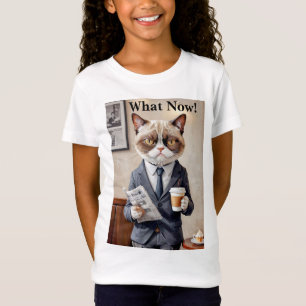 Grumpy Office Cat Was jetzt? T-Shirt