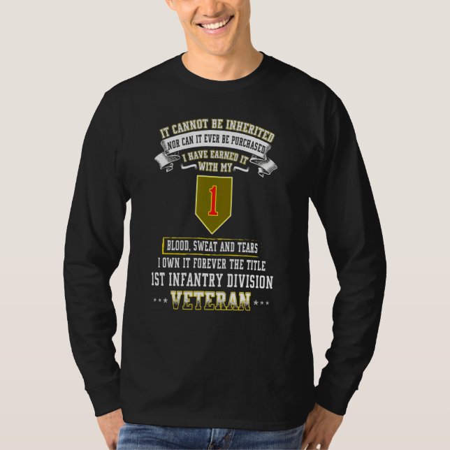 Grumpy Old 1st Infanterie Division Veteran Day Mil T-Shirt (Vorderseite)