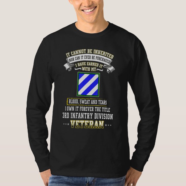 Grumpy Old 3. Infanterie Division Veteran Day Mili T-Shirt (Vorderseite)