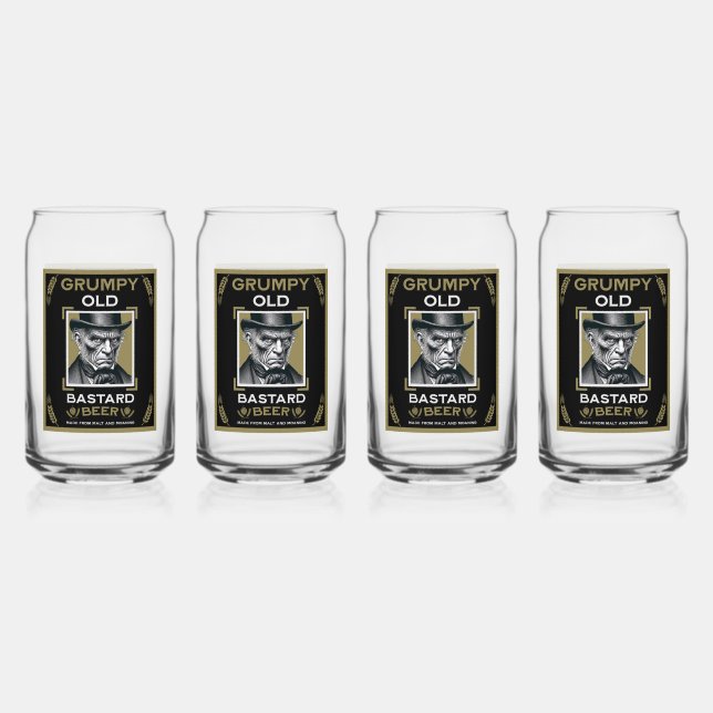 Grumpy Old Bastard Beer Dosenglas (Vorderseite)
