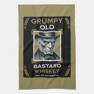 Grumpy Old Bastard Whiskey Geschirrtuch