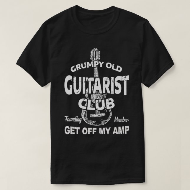 Grumpy Old Guitarist Clubs T-Shirt (Design vorne)