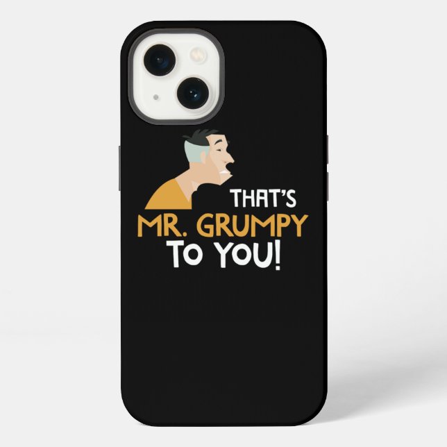 Grumpy Old Man Funny Design iPhone Hülle (Rückseite)