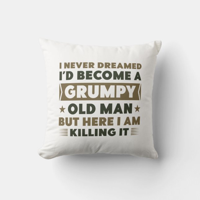 Grumpy Old Man Kissen (Vorderseite)