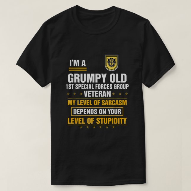 Grumpy Old st Special Forces Group Veteran Vater T-Shirt (Design vorne)
