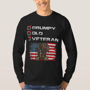 Grumpy Old Veteran Patriotic American Military Vet T-Shirt