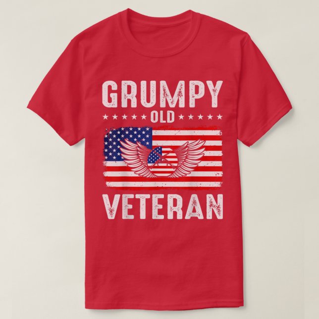 Grumpy Old Veteran Patriotic Military Veteran Gran T-Shirt (Design vorne)