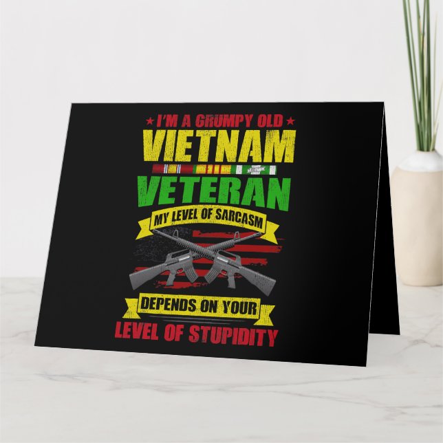Grumpy Old Vietnam Veteran 212 Karte (Vorderseite)