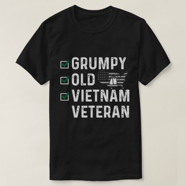 Grumpy Old Vietnam Veteran T-Shirt (Design vorne)