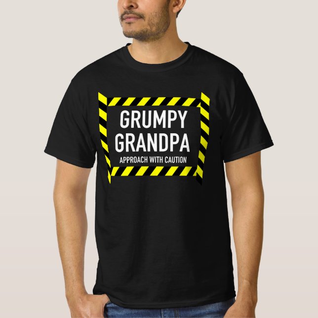 Grumpy Opa Ansatz mit Vorsicht Großvater Papa T-Shirt (Vorderseite)