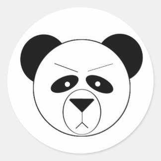 Grumpy Panda Runder Aufkleber