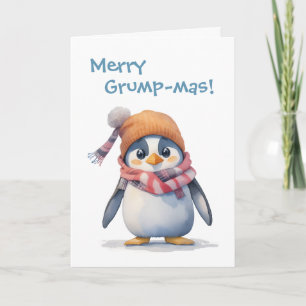 Grumpy Penguin Grinch Weihnachtsfeiertag Spaß Karte