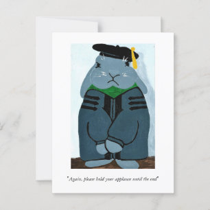 Grumpy PhD Abschluss Bunny in Regalia Postcard Postkarte