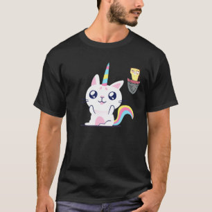Grumpy Pocket Cat Unicorn Meowgical Caticorn Kawai T-Shirt