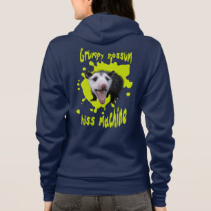 Grumpy Possum, seine Maschine Funny Opossum Hissin Hoodie