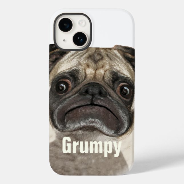 Grumpy Puggy Geschenke Case-Mate iPhone Hülle (Rückseite)
