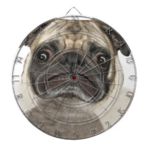 Grumpy Puggy Geschenke Dartscheibe