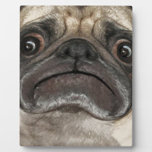 Grumpy Puggy Geschenke Fotoplatte