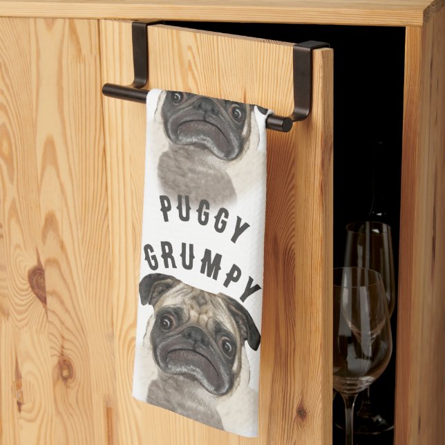 Grumpy Puggy Geschenke Handtuch (Drittel gefaltet)